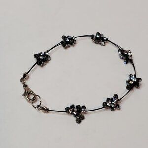 Sparkly Thin Black Bracelet